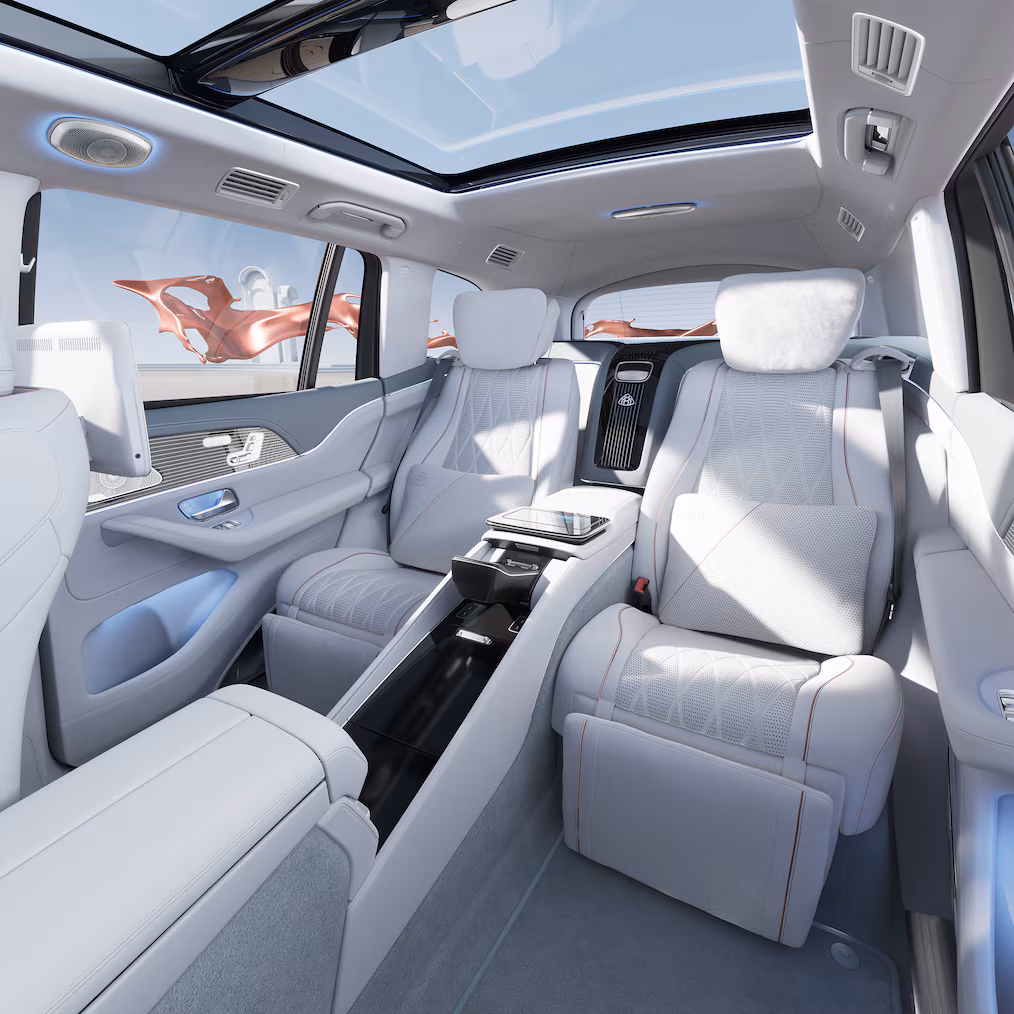 Mercedes-Maybach rear passenger cabin